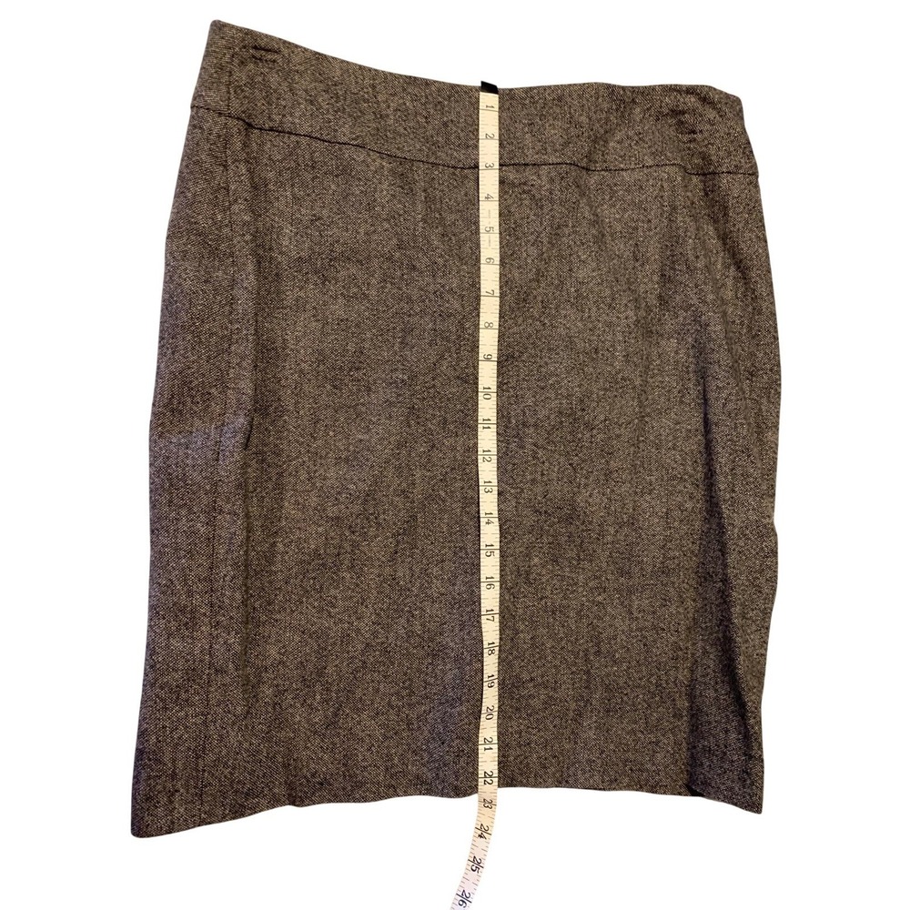 Cabi Brown Gray Tweed Pencil‎ Skirt Career Business Office Lined